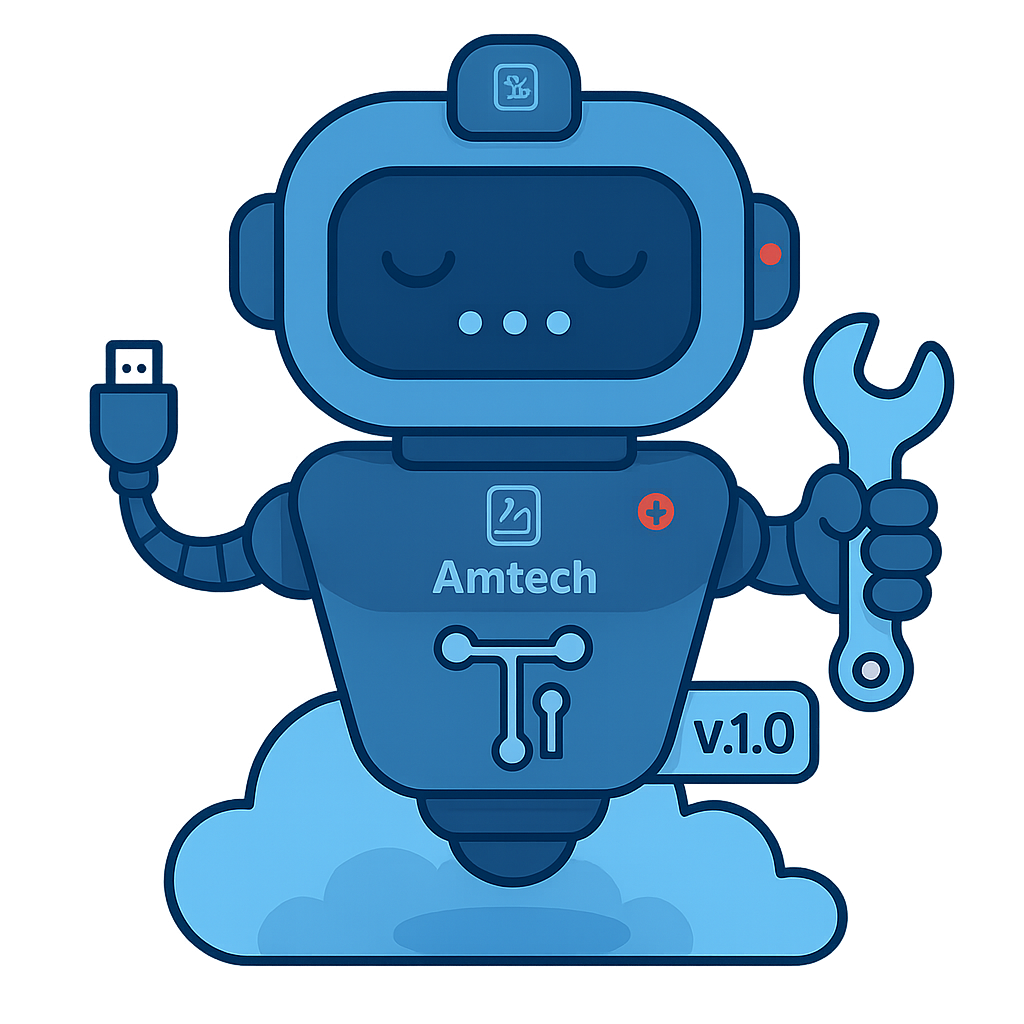 Robô AMTECH em manutenção